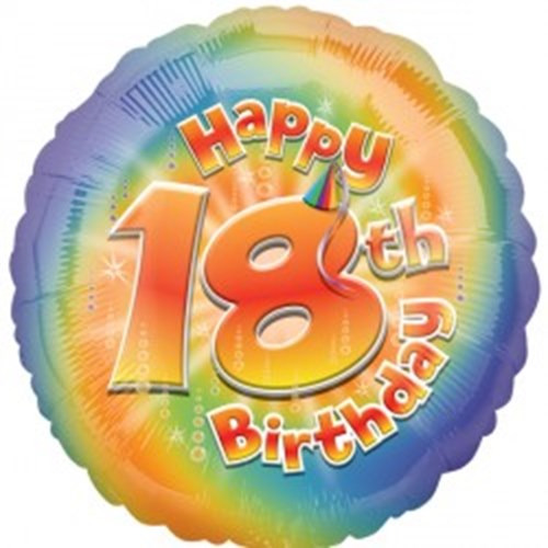 Buy And Send Happy 18th Birthday 18 inch Foil Balloon